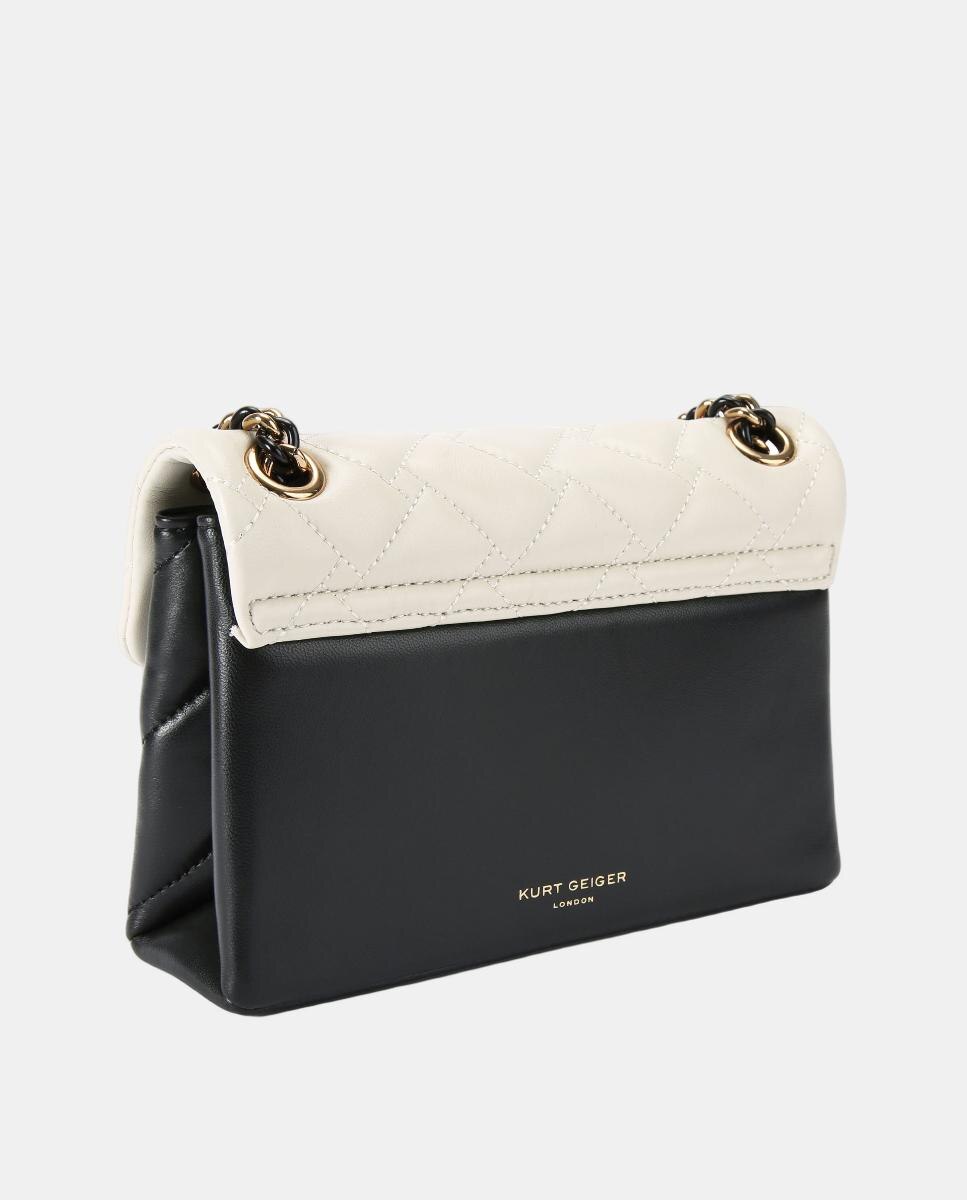 Mala Kensington Mini Bicolor - Branco/Preto Preto-3