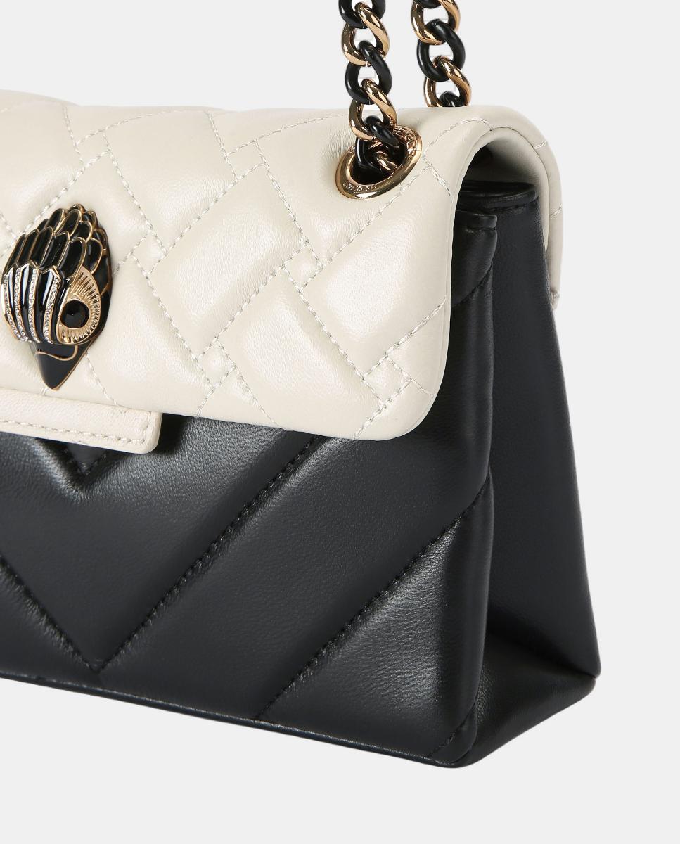 Mala Kensington Mini Bicolor - Branco/Preto Preto-5