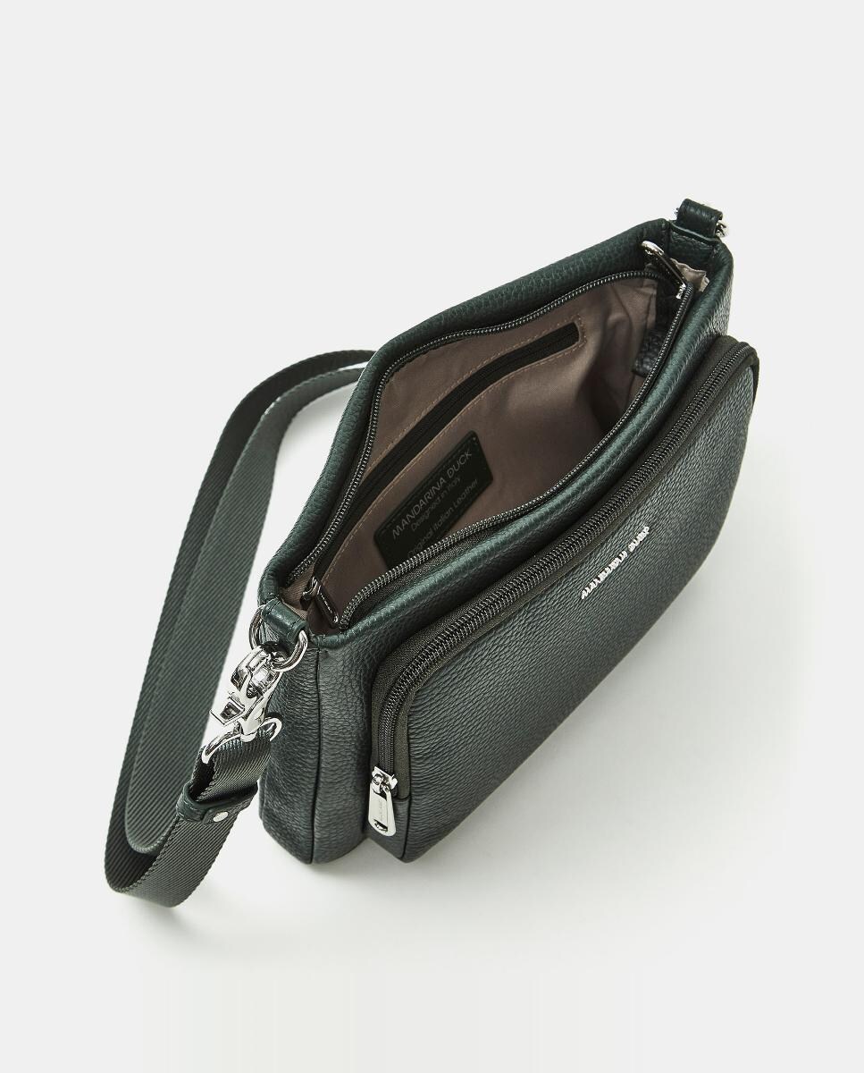 Mala a Tiracolo Quadrada - Bordeaux Verde-4