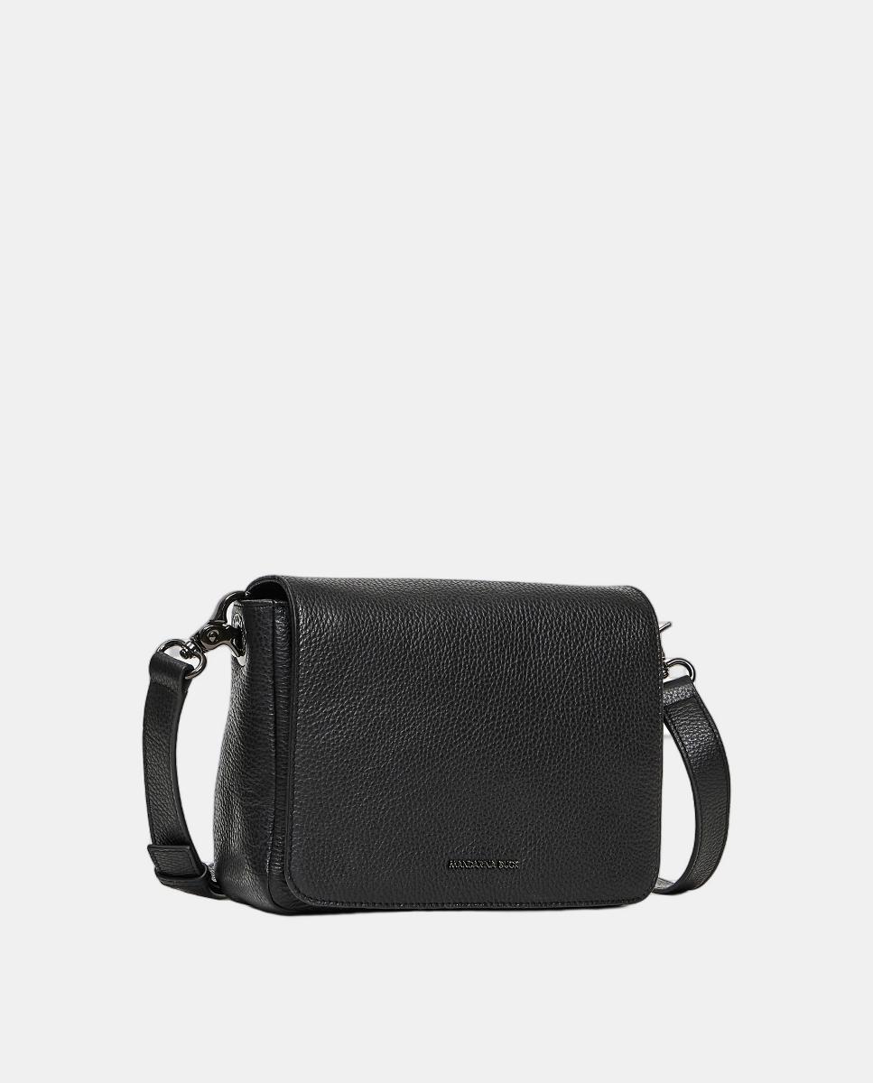 Mala de tiracolo em pele cor preta Preto-2