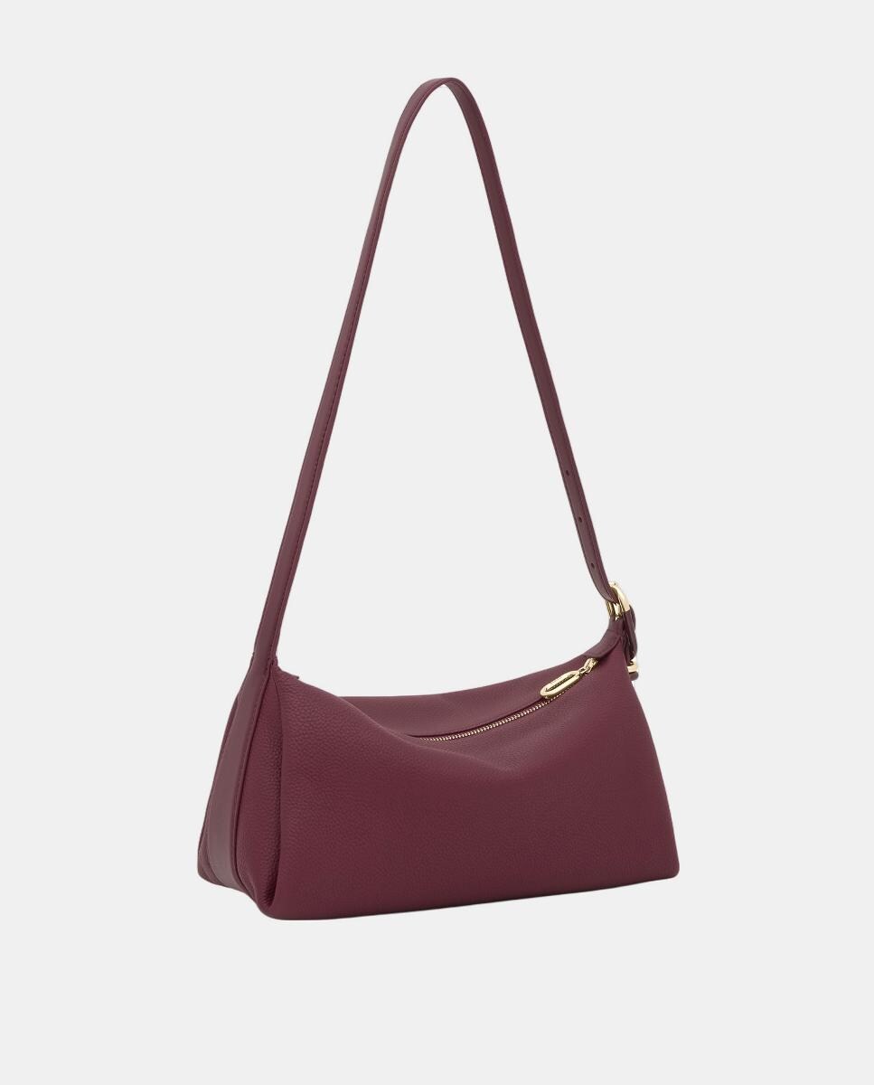 Mala a Tiracolo com Fecho de Correr e Alça Comprida Ajustável Bordeaux-2