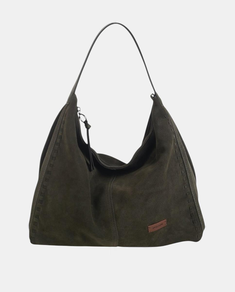 Mala Hobo em Croute com Fecho de Correr Caqui-1