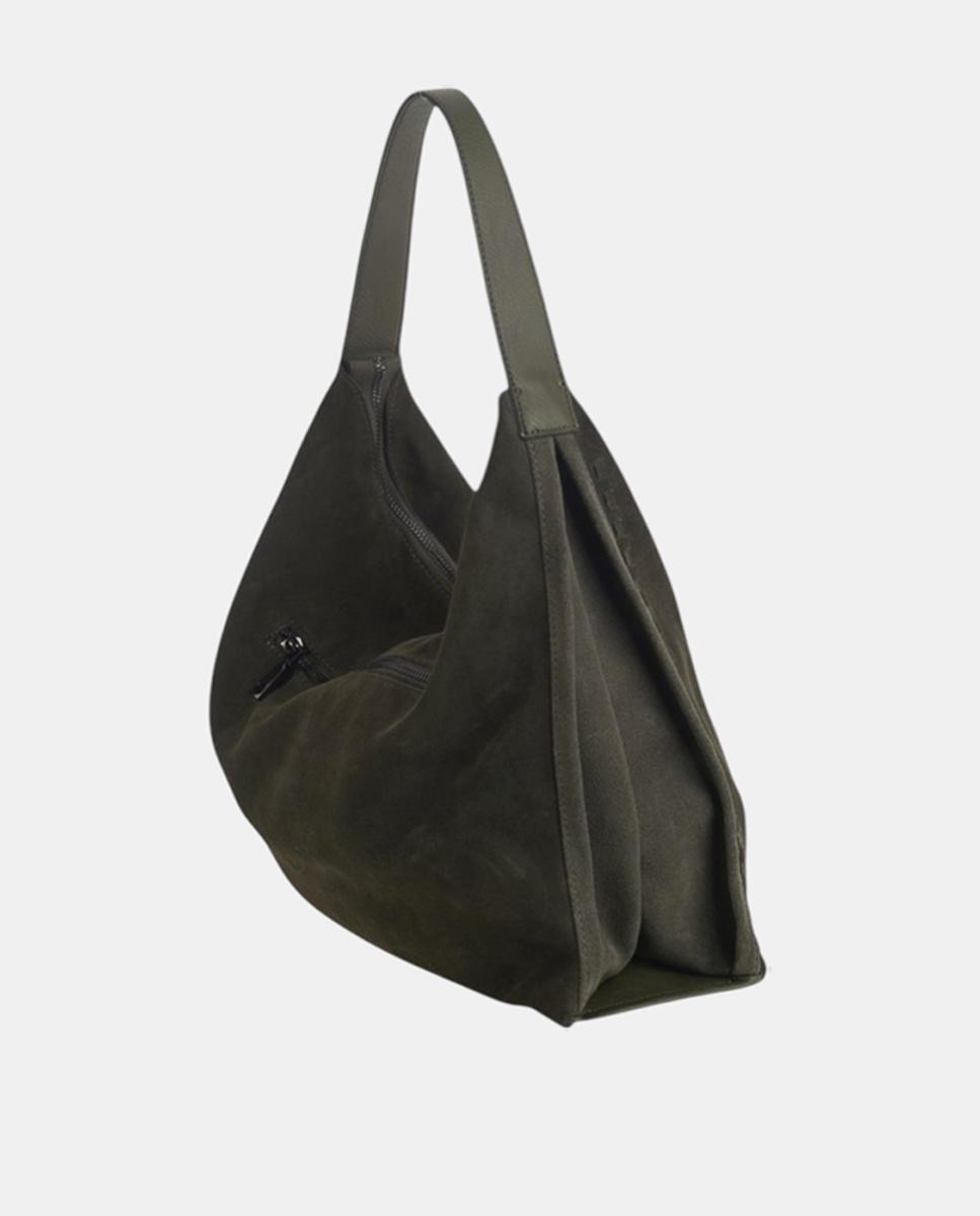 Mala Hobo em Croute com Fecho de Correr Caqui-2