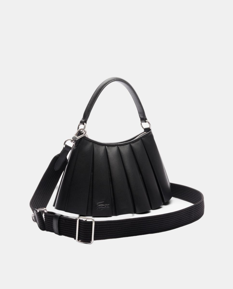 Bolso de piel pequeño Lenglen Runway - Lacoste - Negro Negro-3