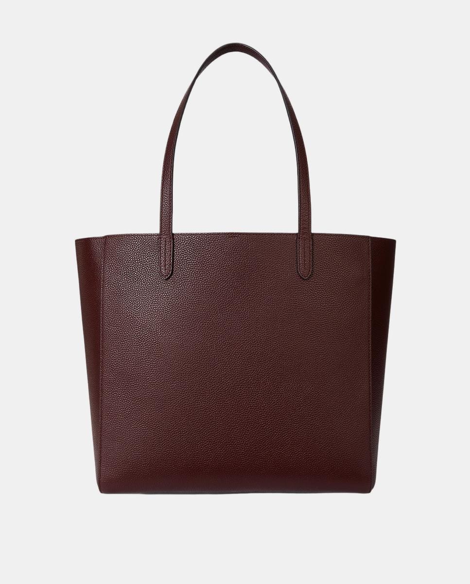 Mala Tipo Tote Cameryn Grande em Pele Granulada Grená-4