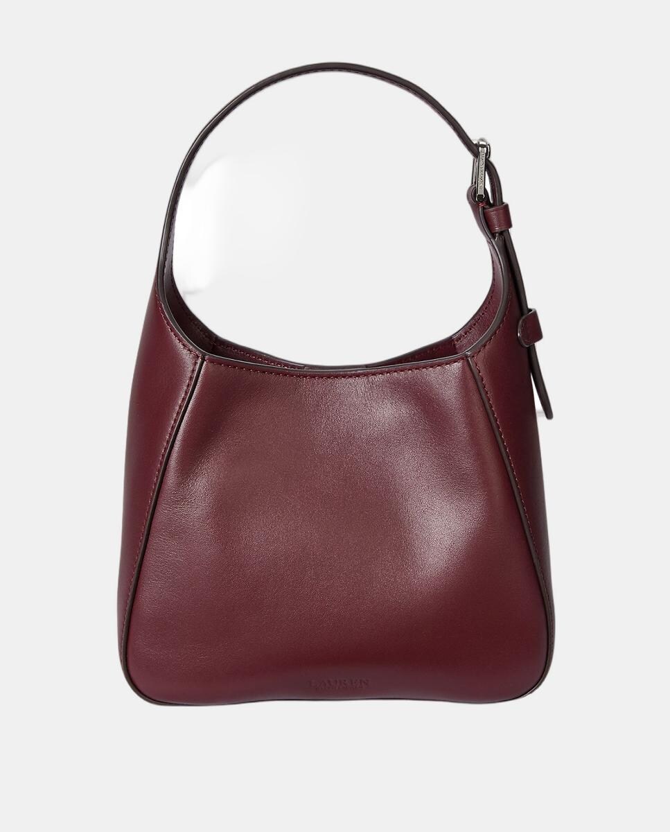 Mala de Ombro Tanner Pequena em Pele Grená-4