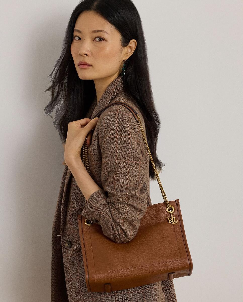 Bolso tote Bradley mediano de piel · Lauren Ralph Lauren · El