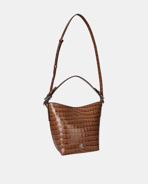 Imagem 0 de Mala Bucket Witley Média em Pele com Efeito Crocodilo