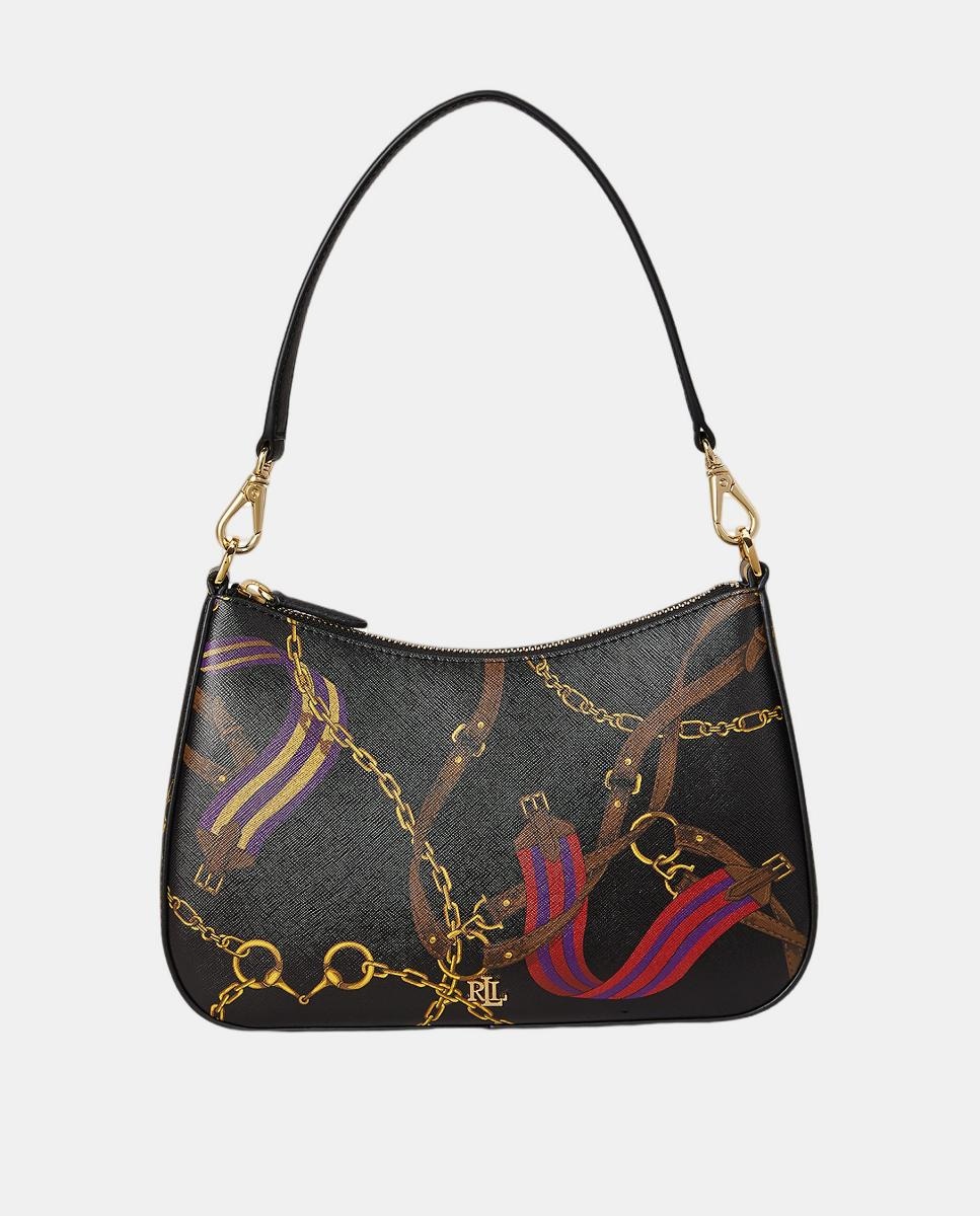 Mala Média Danni em Pele às Riscas Multicolor-1