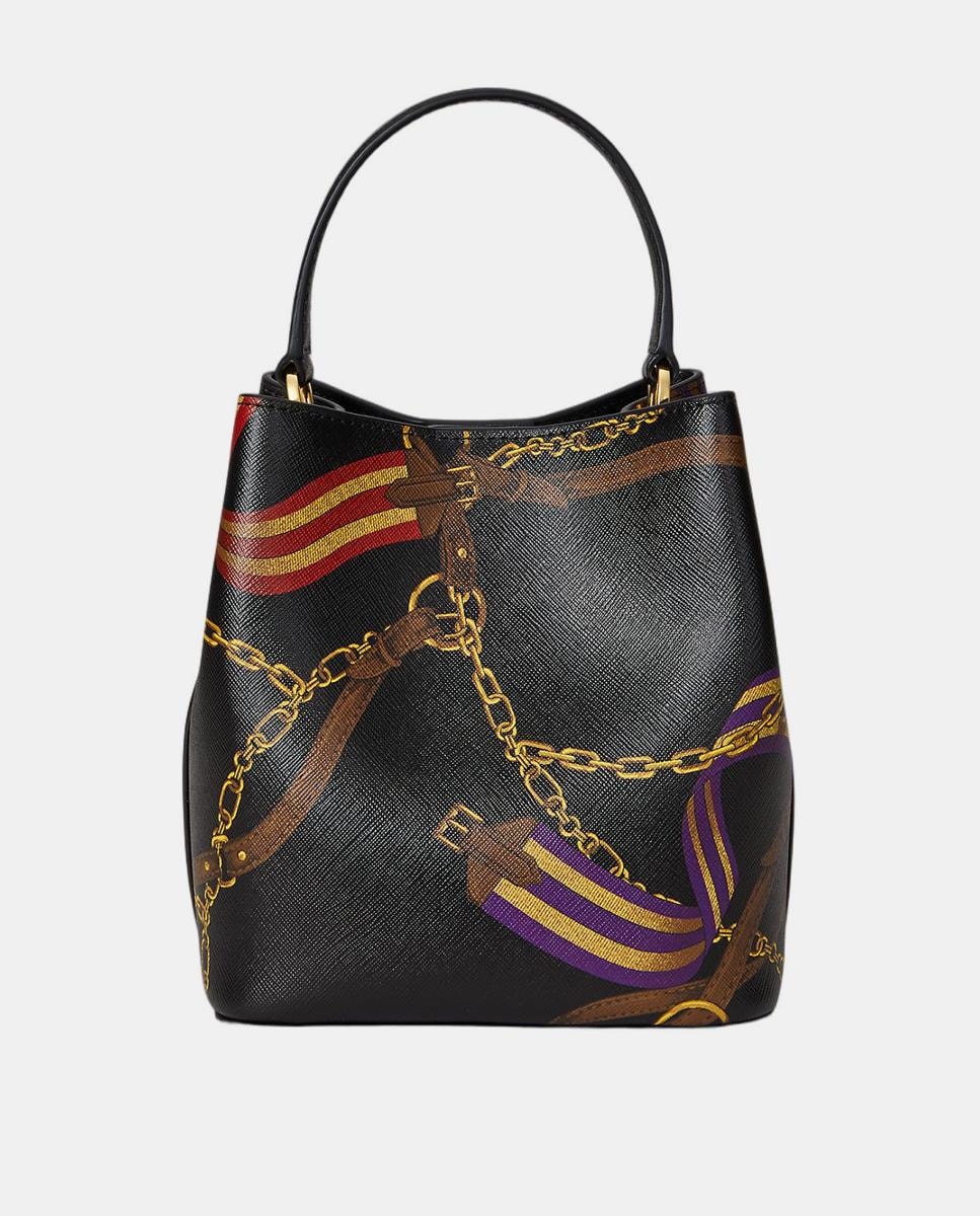 Mala a Tiracolo Pequena em Pele Multicolor-3