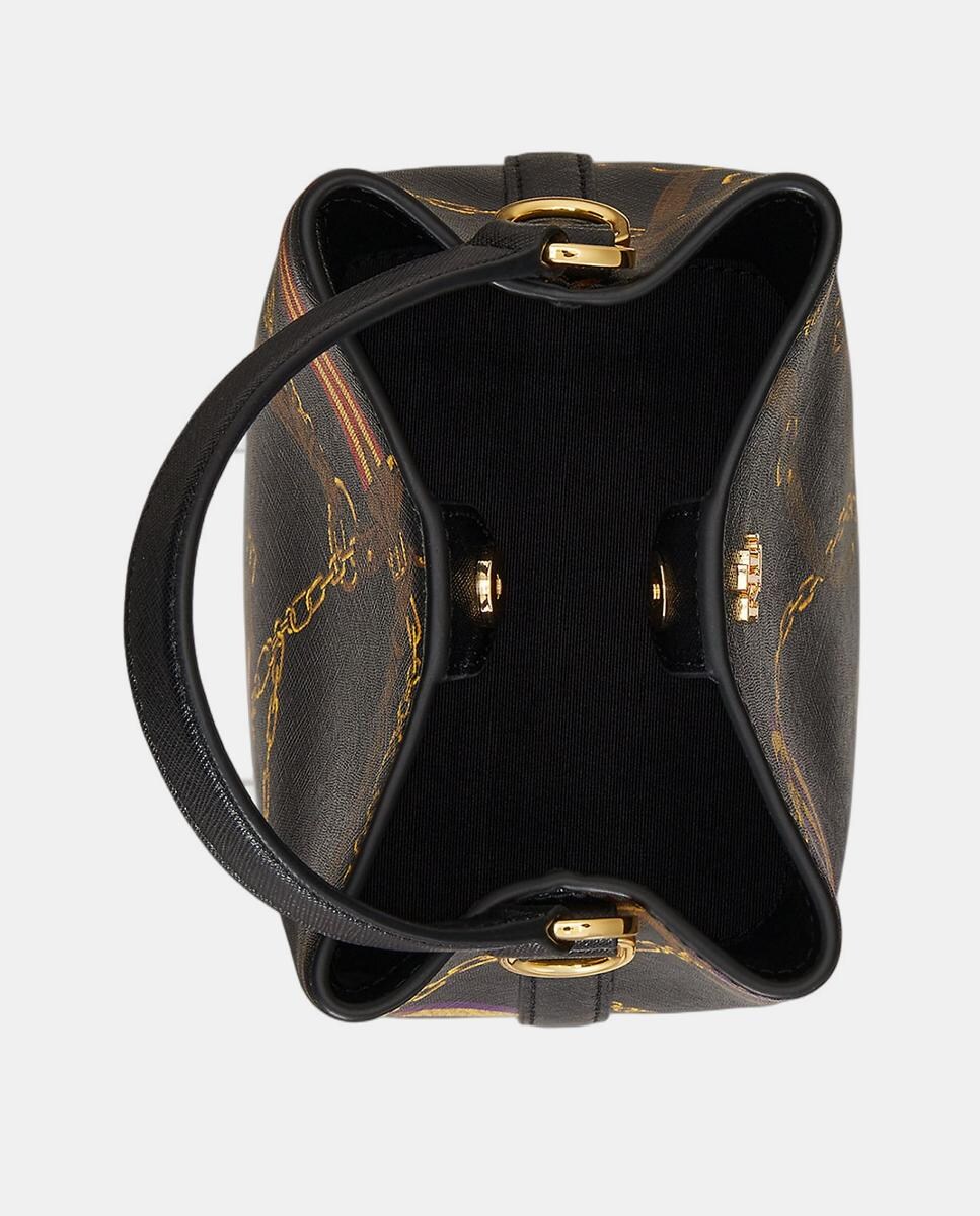 Mala a Tiracolo Pequena em Pele Multicolor-4