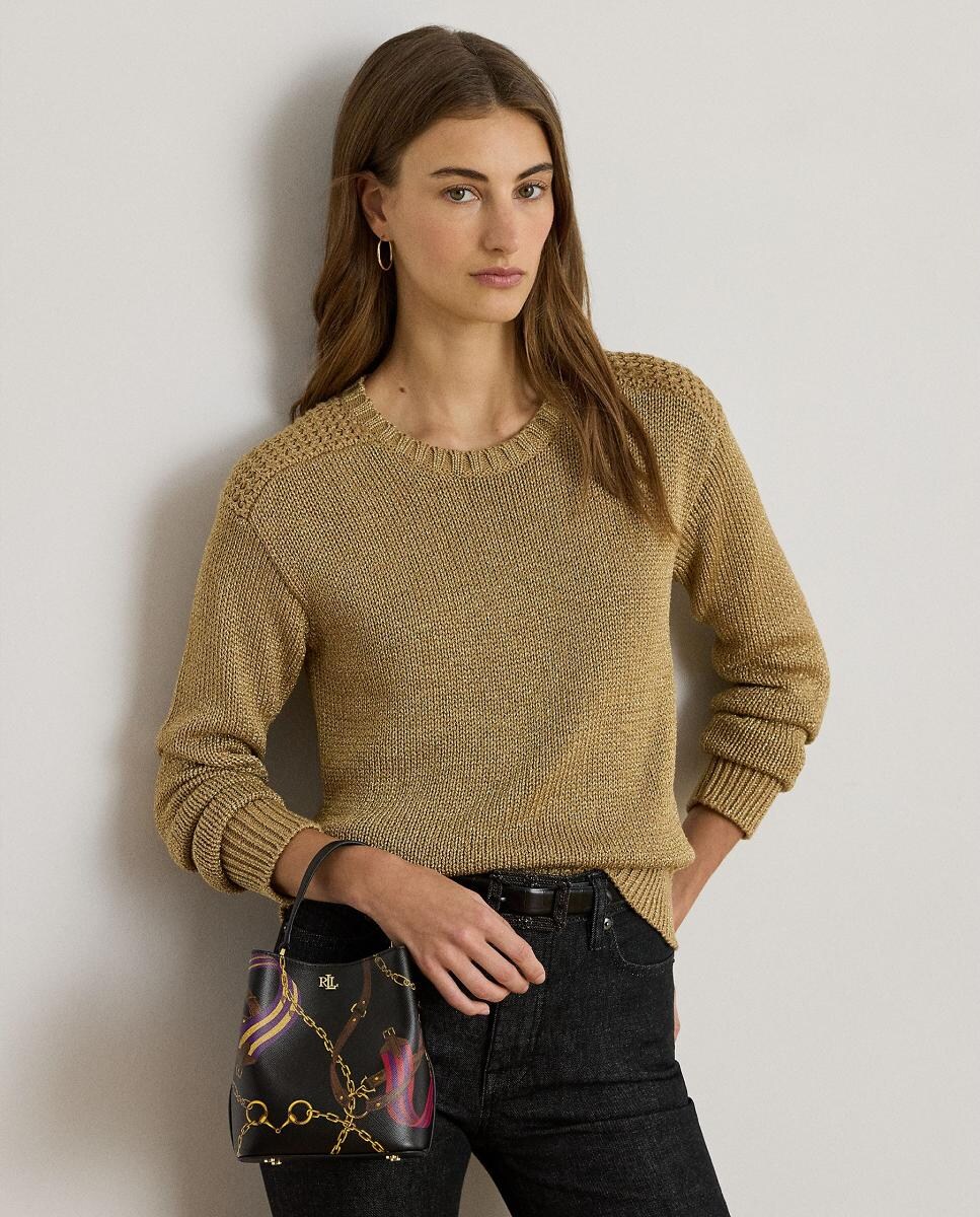 Mala a Tiracolo Pequena em Pele Multicolor-5