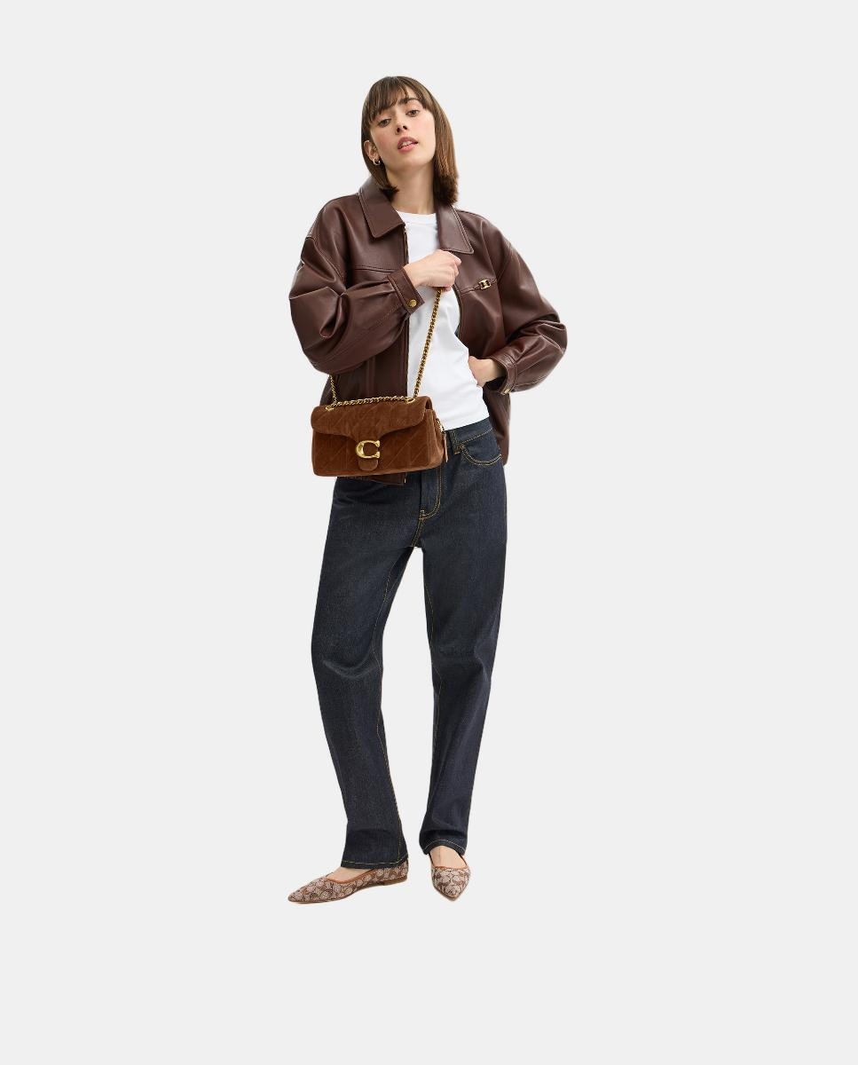 Mala de Ombro Quilted Tabby 26 Castanho-2