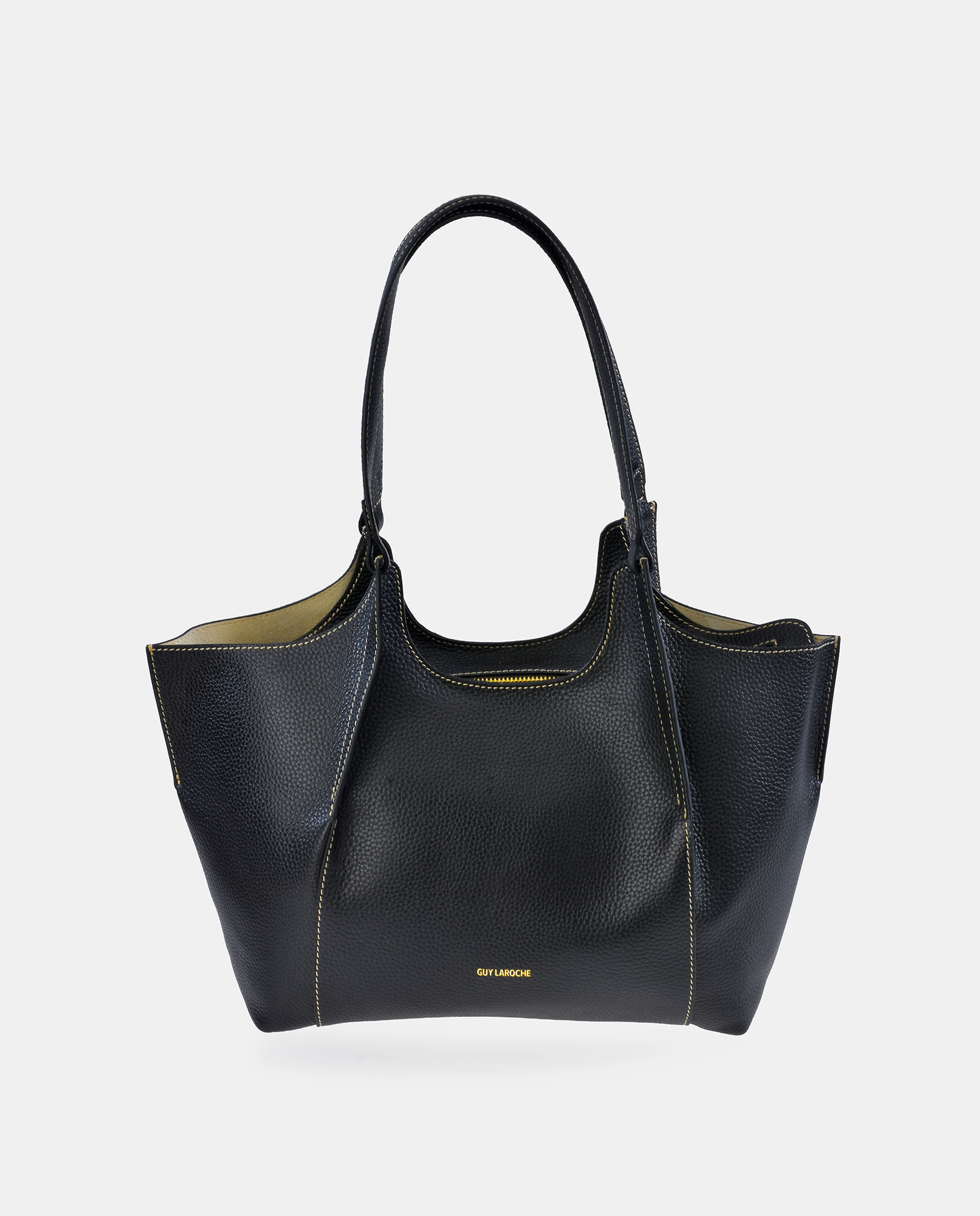 Mala Tipo Tote em Pele com Pouch Interior Preto-1