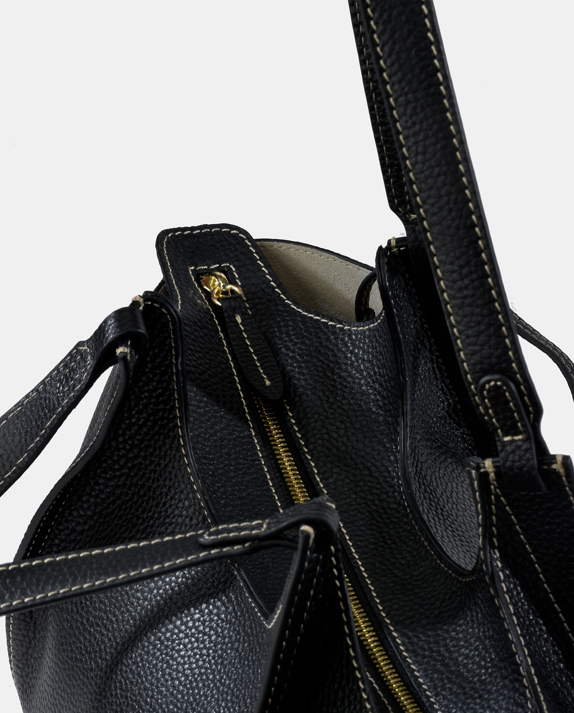 Mala Tipo Tote em Pele com Pouch Interior Preto-5