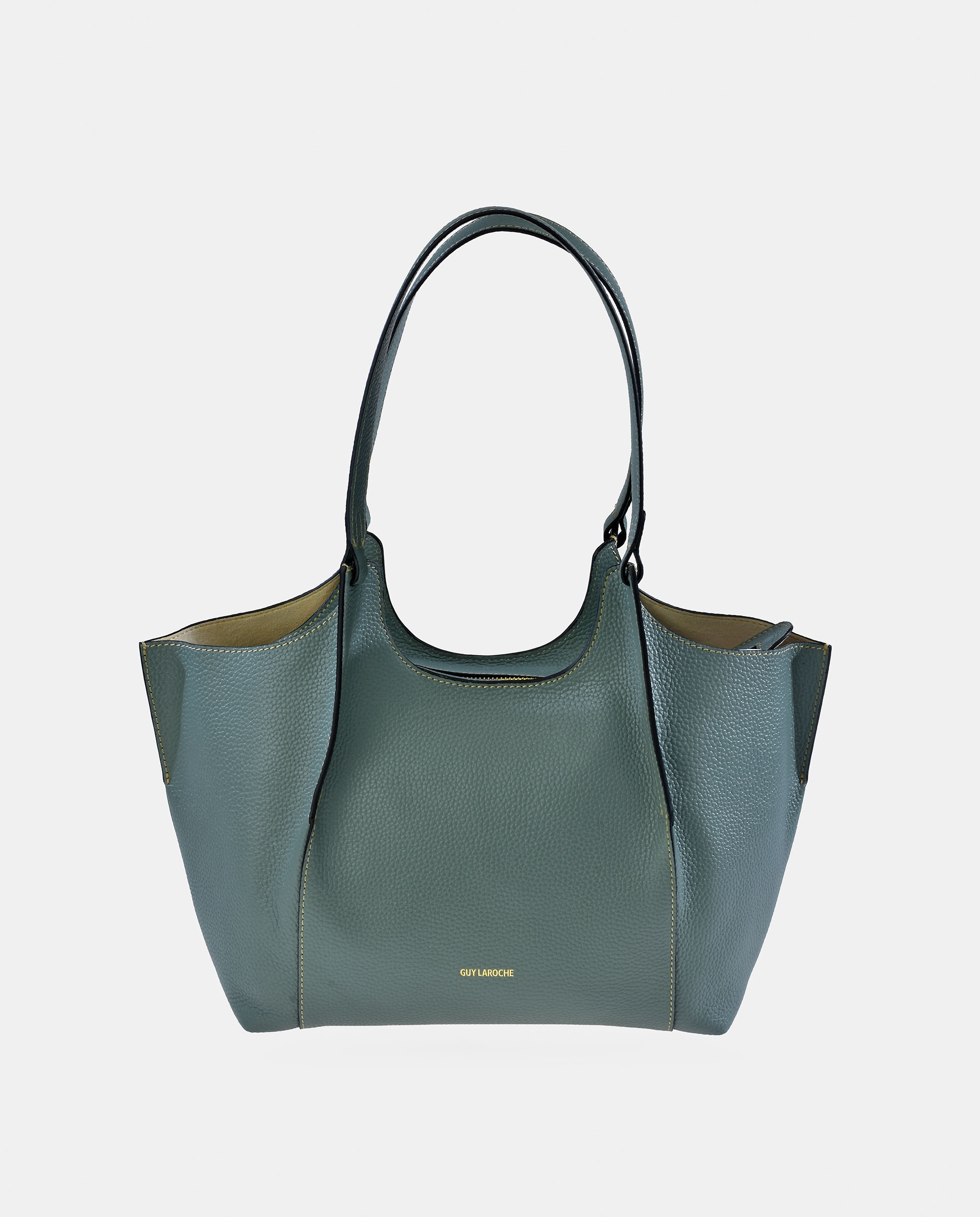 Mala Tipo Tote em Pele com Pouch Interior Azul-claro-1