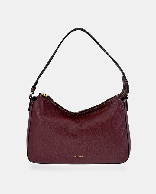 Imagem 0 de Mala Hobo em Pele com Alça e Alça de Tiracolo