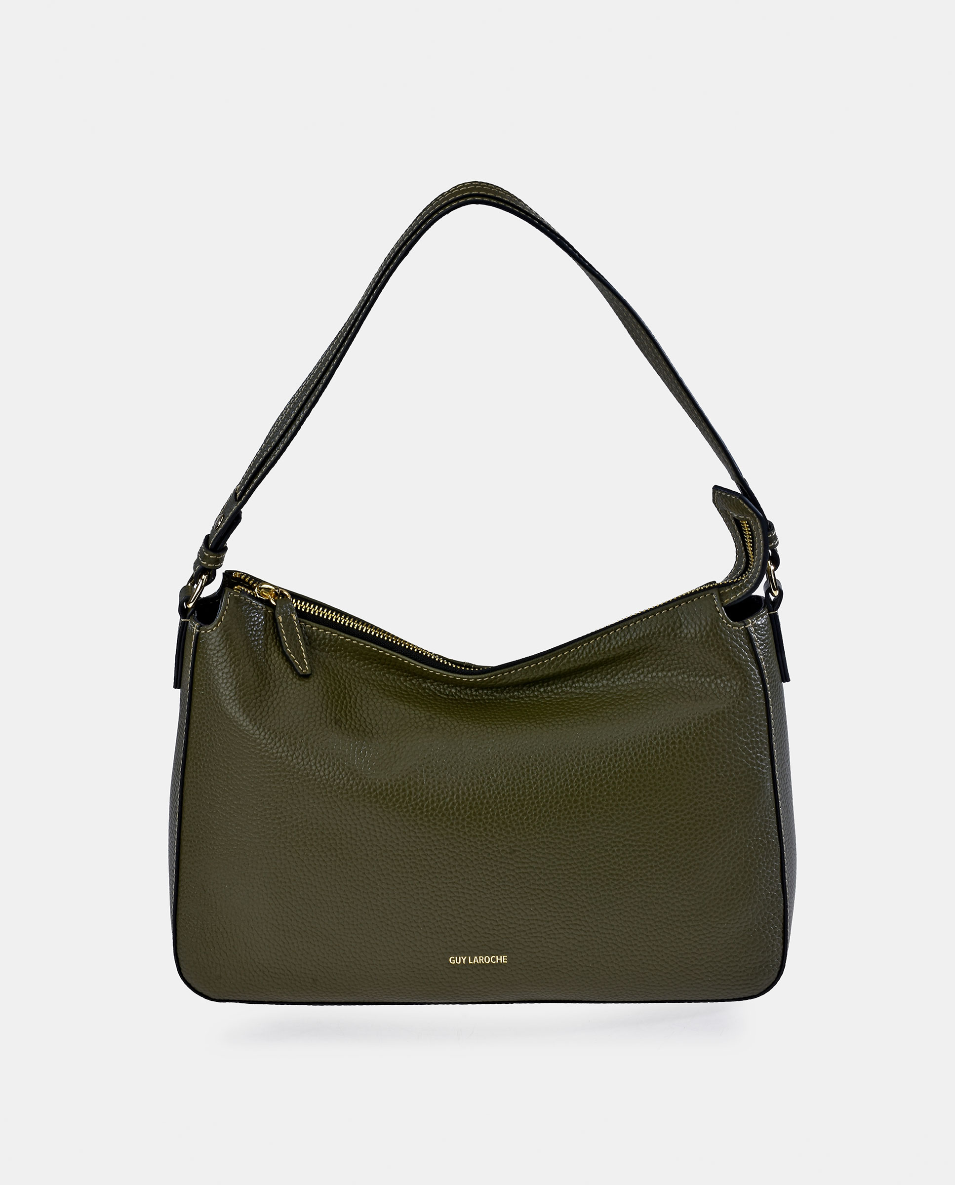 Imagem 0 de Mala Hobo em Pele com Alça e Alça de Tiracolo