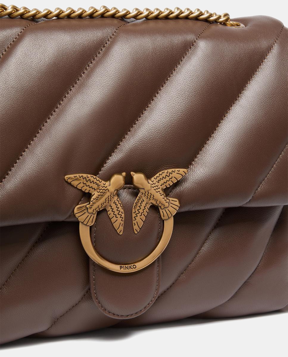 Mala Puff Acolchoada Grande Castanho-3