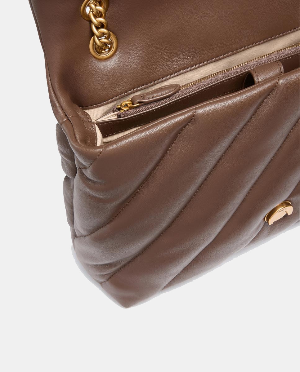 Mala Puff Acolchoada Grande Castanho-4