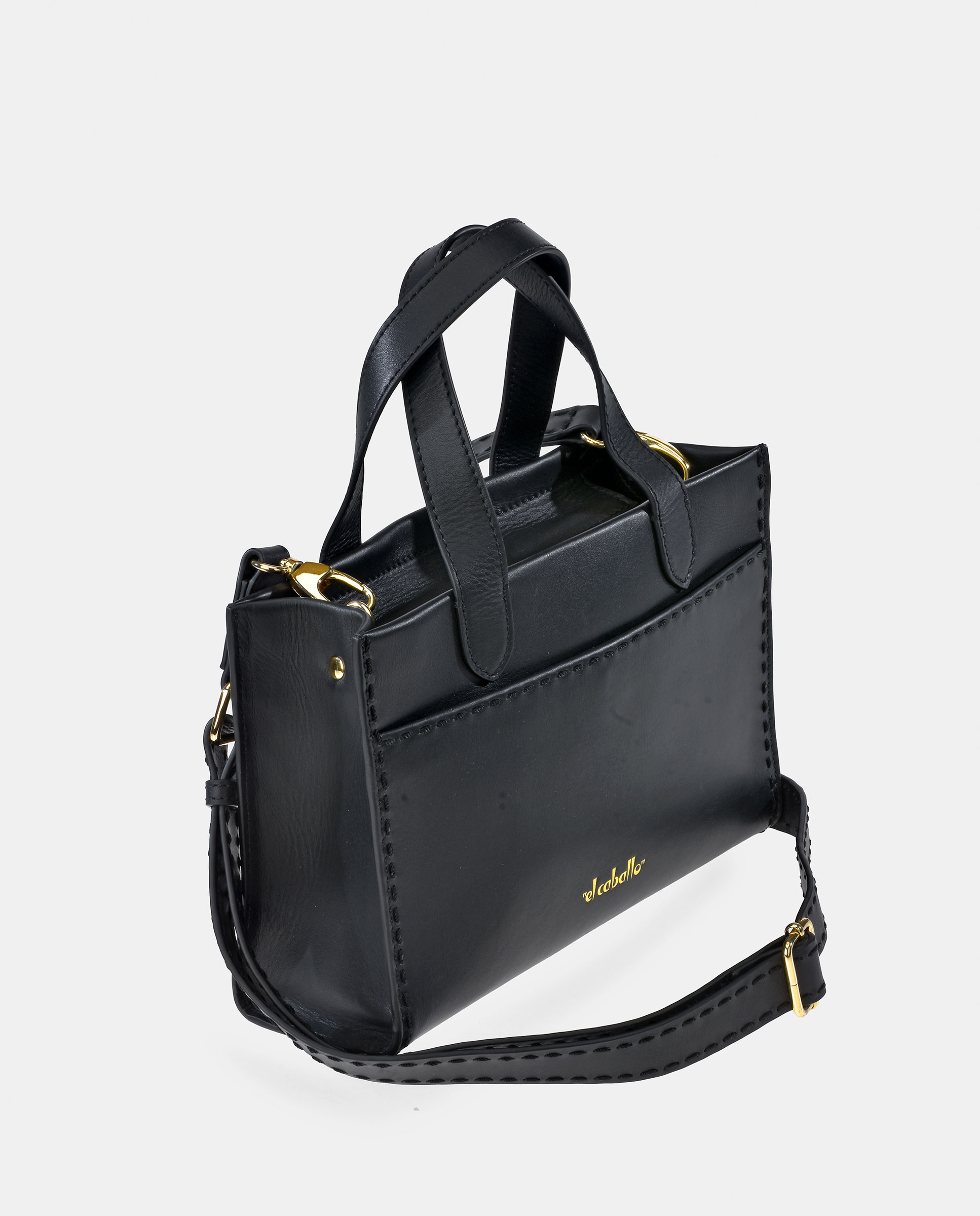 Mala Crossbody em Pele Tipo Napa Preto-2