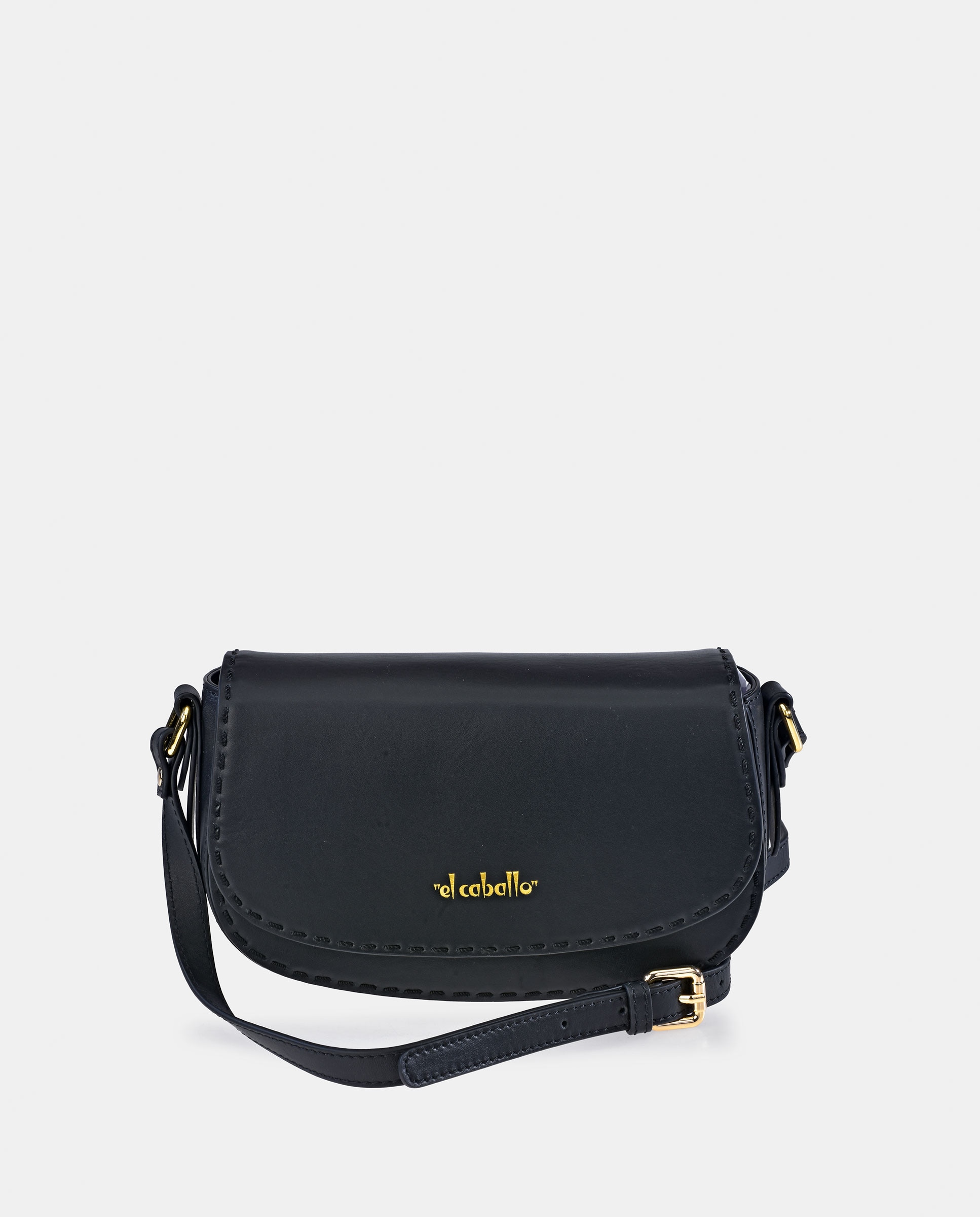 Mala Crossbody em Pele Tipo Napa Preto-1