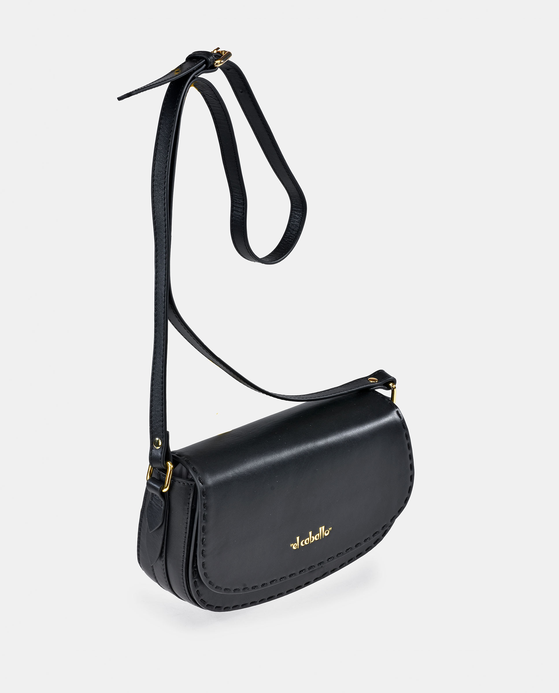 Mala Crossbody em Pele Tipo Napa Preto-2