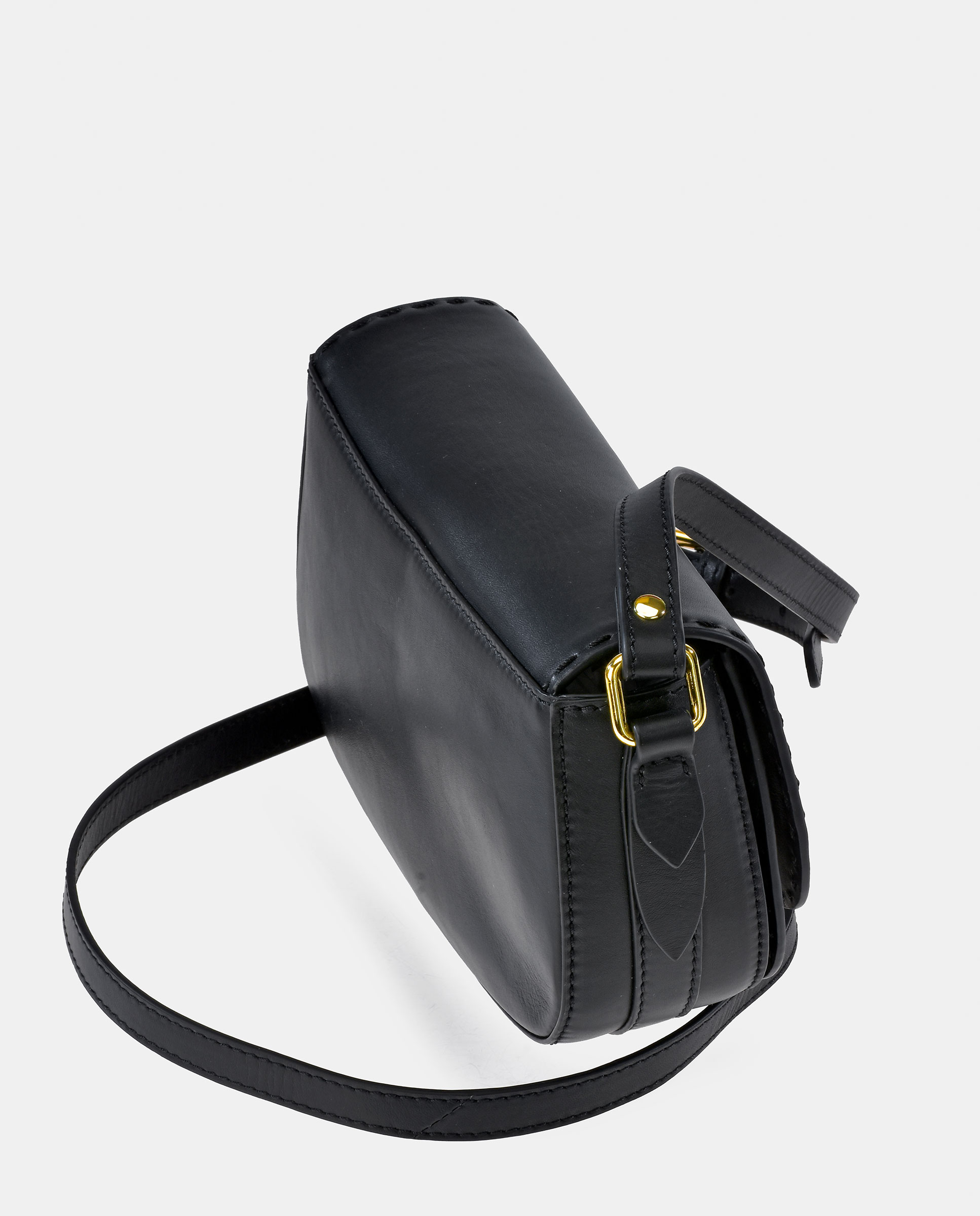 Mala Crossbody em Pele Tipo Napa Preto-3