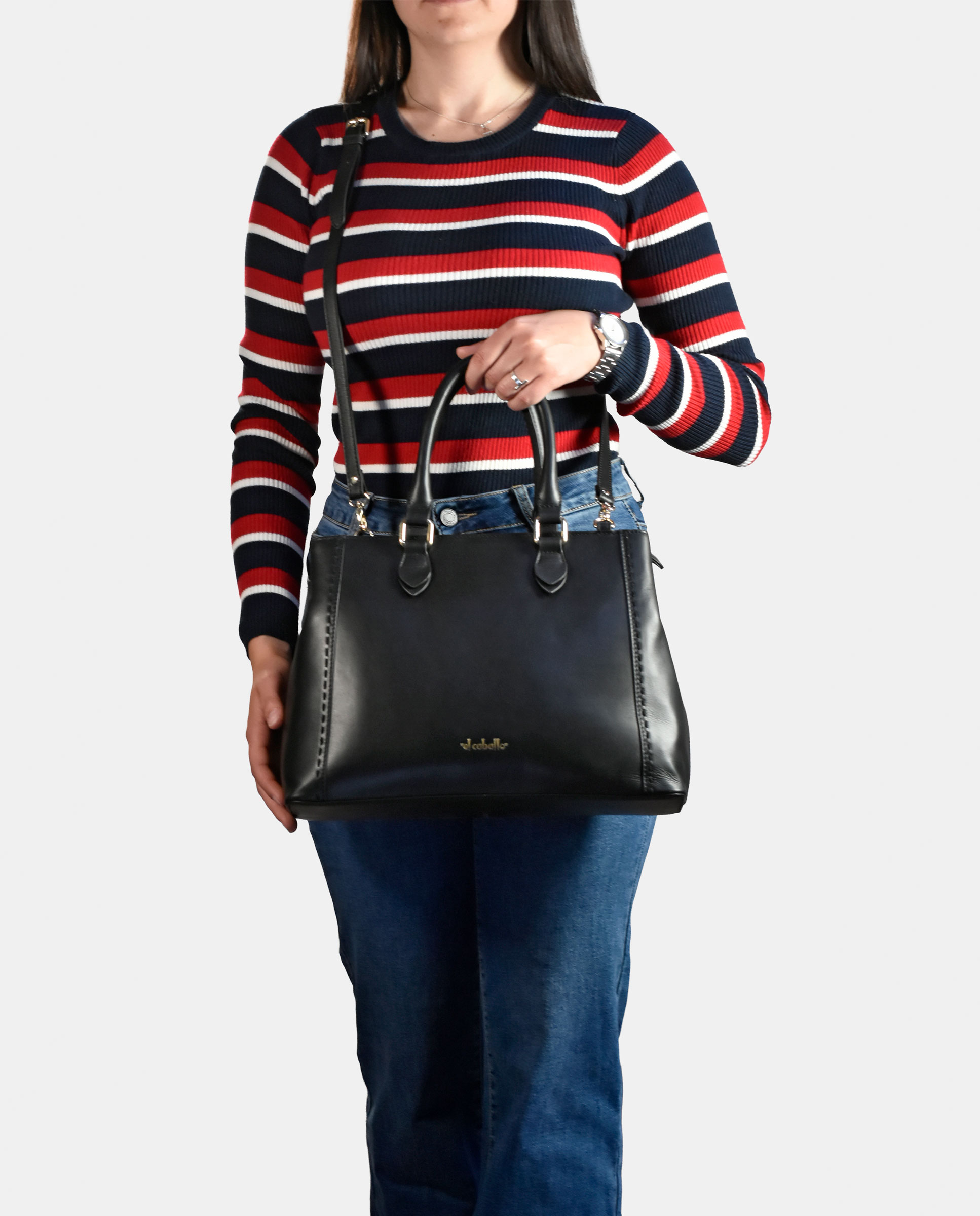 Mala Carryall em Pele Tipo Napa Preto-4