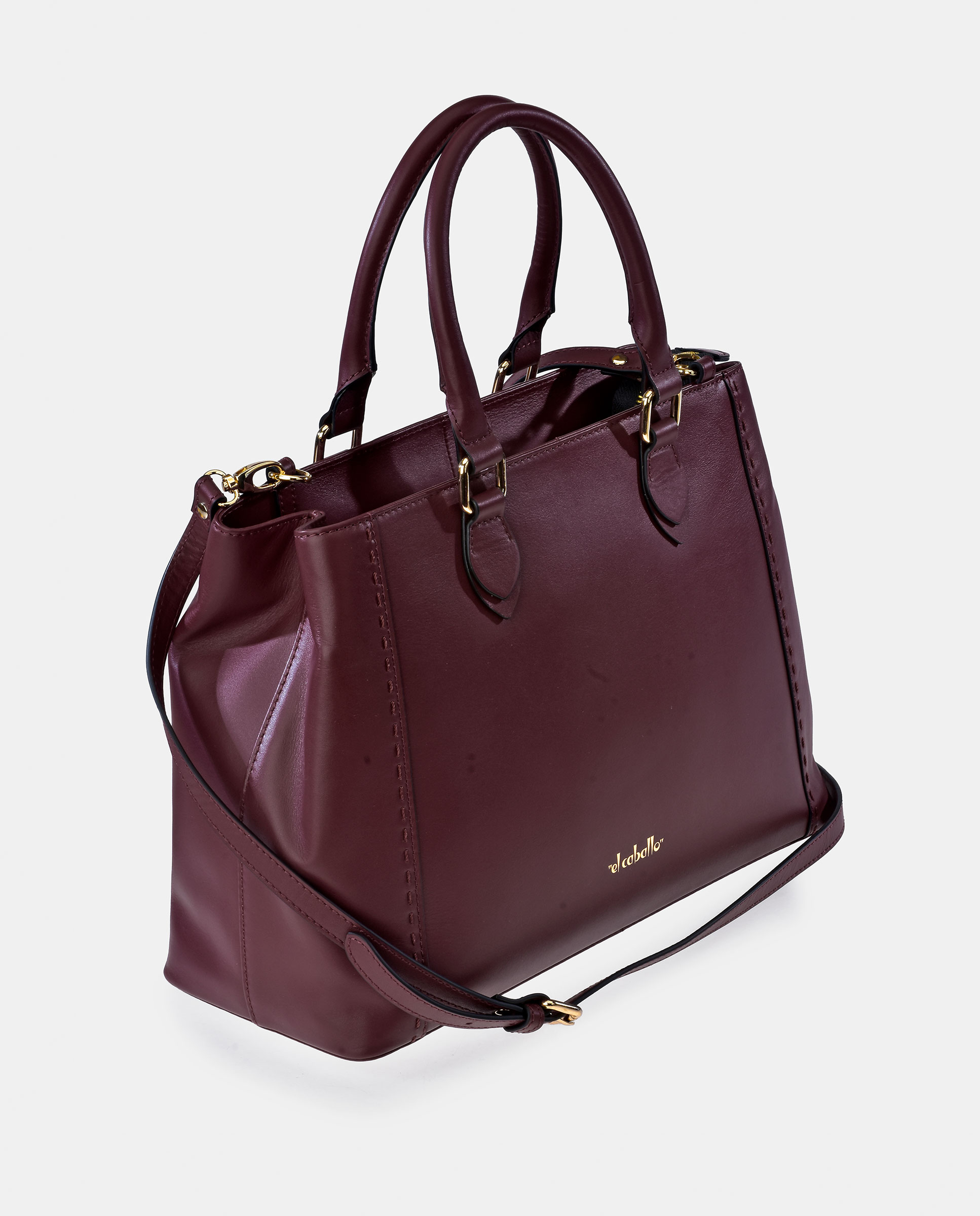 Mala Carryall em Pele Tipo Napa Bordeaux-2