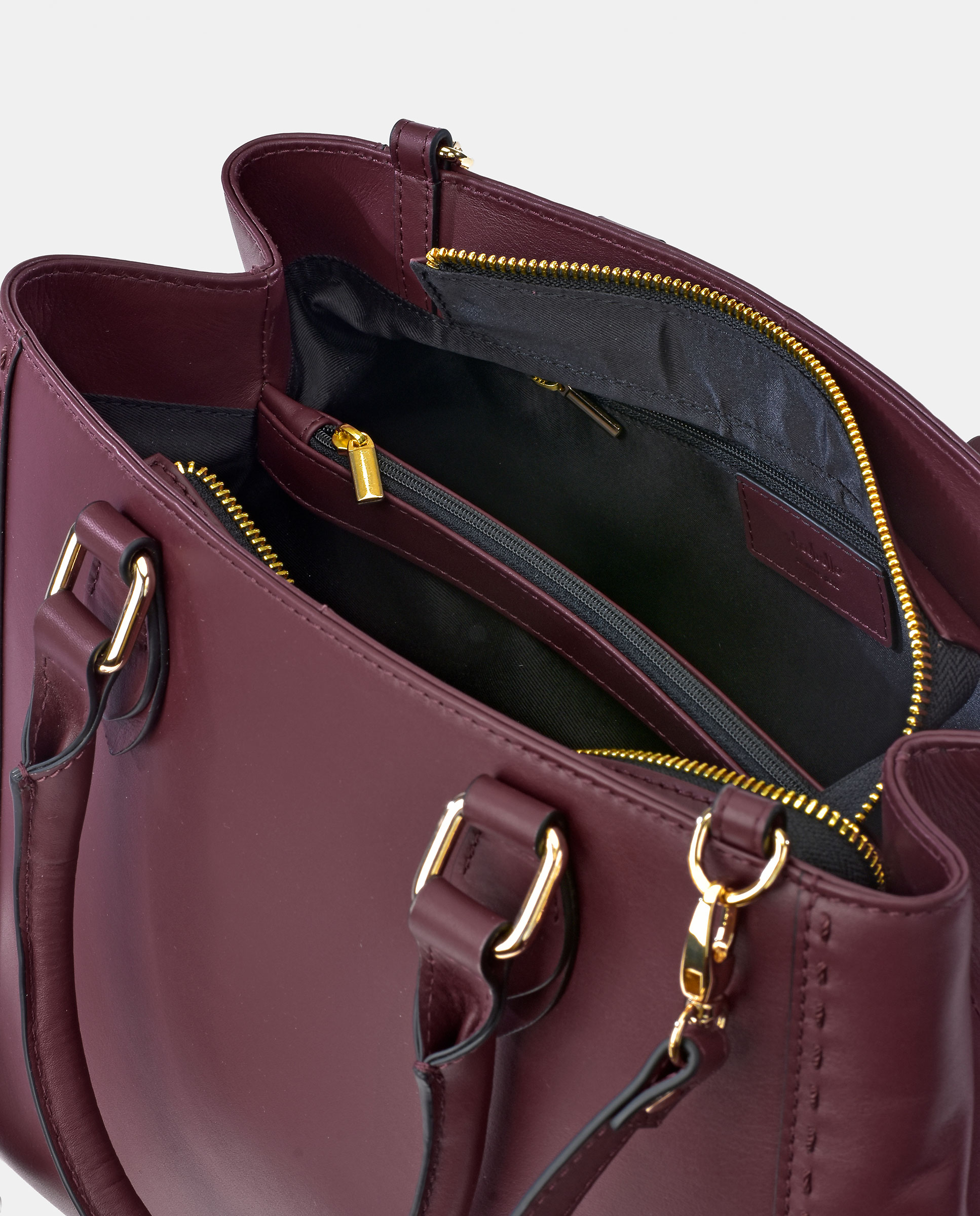 Mala Carryall em Pele Tipo Napa Bordeaux-4