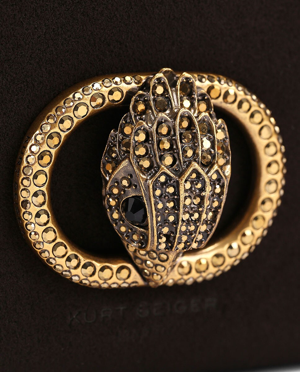 Mala Hobo Chelsea Média em Camurça Castanho-escuro-4