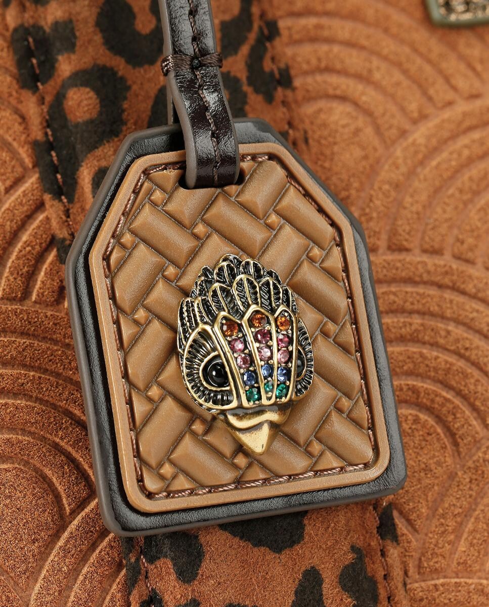 Mala Tipo Tote Southbank em Combinação de Camurça e Pele Camel-5