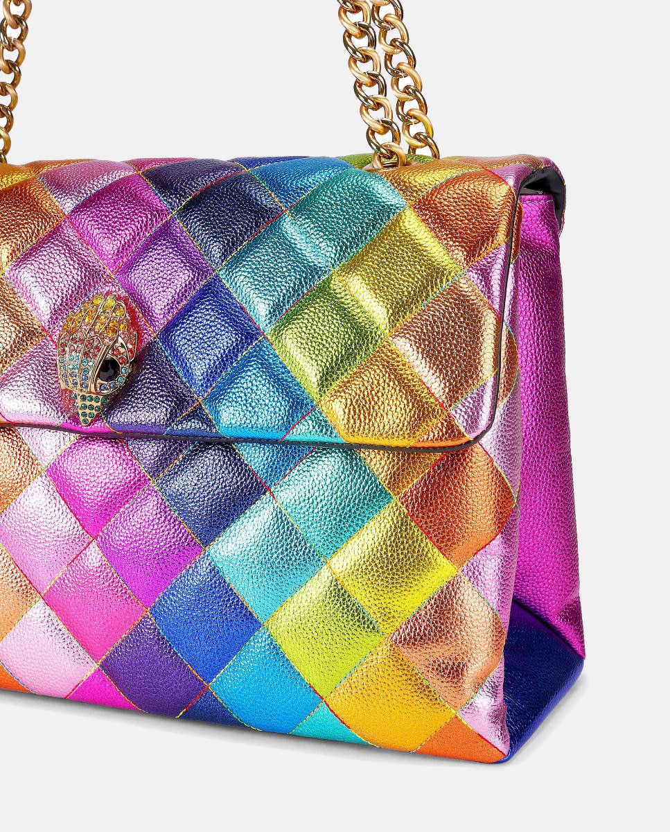 Mala a Tiracolo XXL Kensington em Pele Multicolor-5