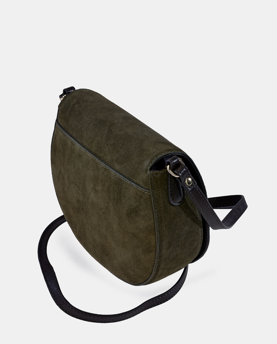 Bolso De Piel De Napa Real Suave Con Cremallera Para Mujer, Con Solapa Frontal Y Doble Sección De Giro Para Tarjeta De Crédito, Black, Talla única, Casual