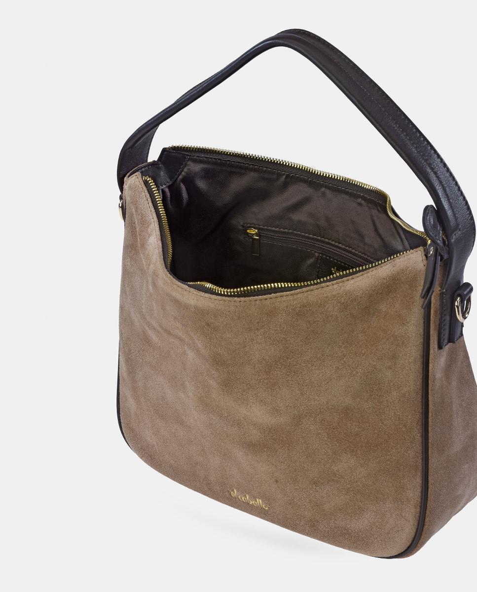 Bolso Hombro realizado en Serraje y Piel Napa - El Caballo - Topo Topo-4