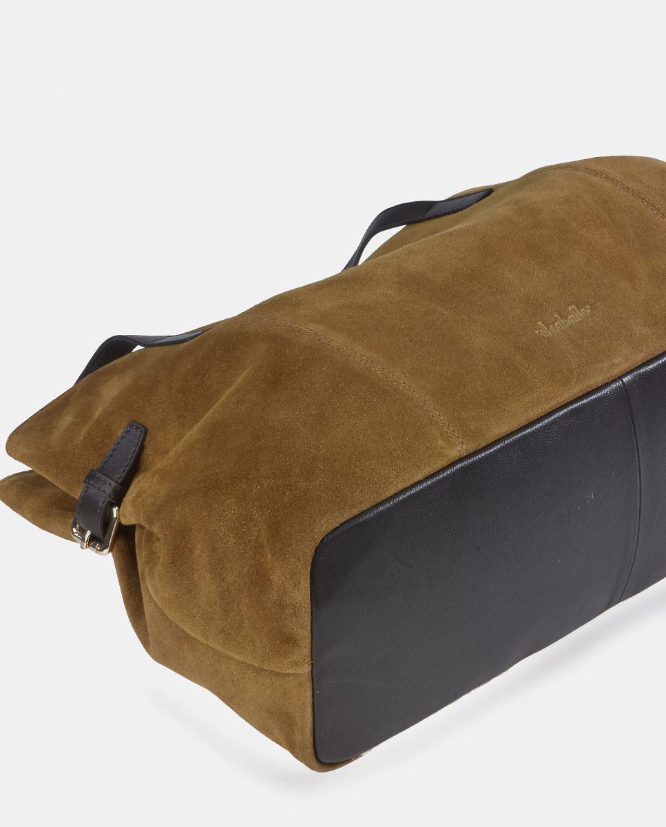 Mala Shopper em Croute e Pele Tipo Napa Camel-4
