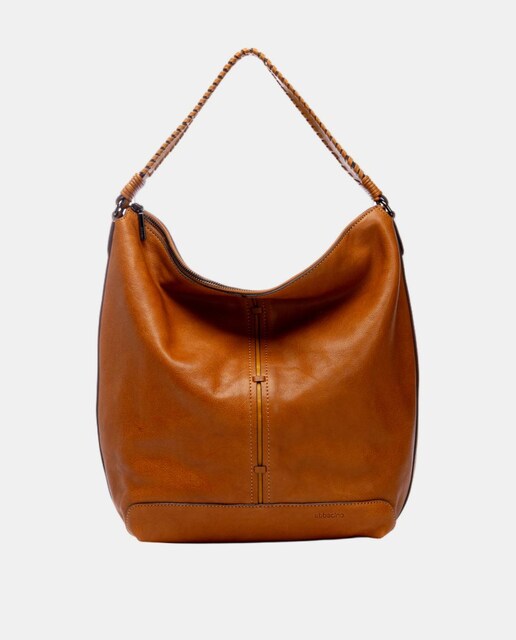 Imagem 0 de Mala de Ombro em Pele com Alça Entrançada