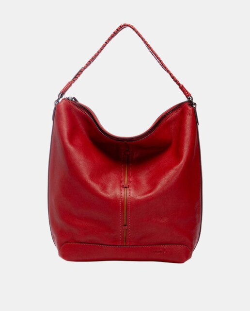 Imagem 0 de Mala de Ombro em Pele com Alça Entrançada