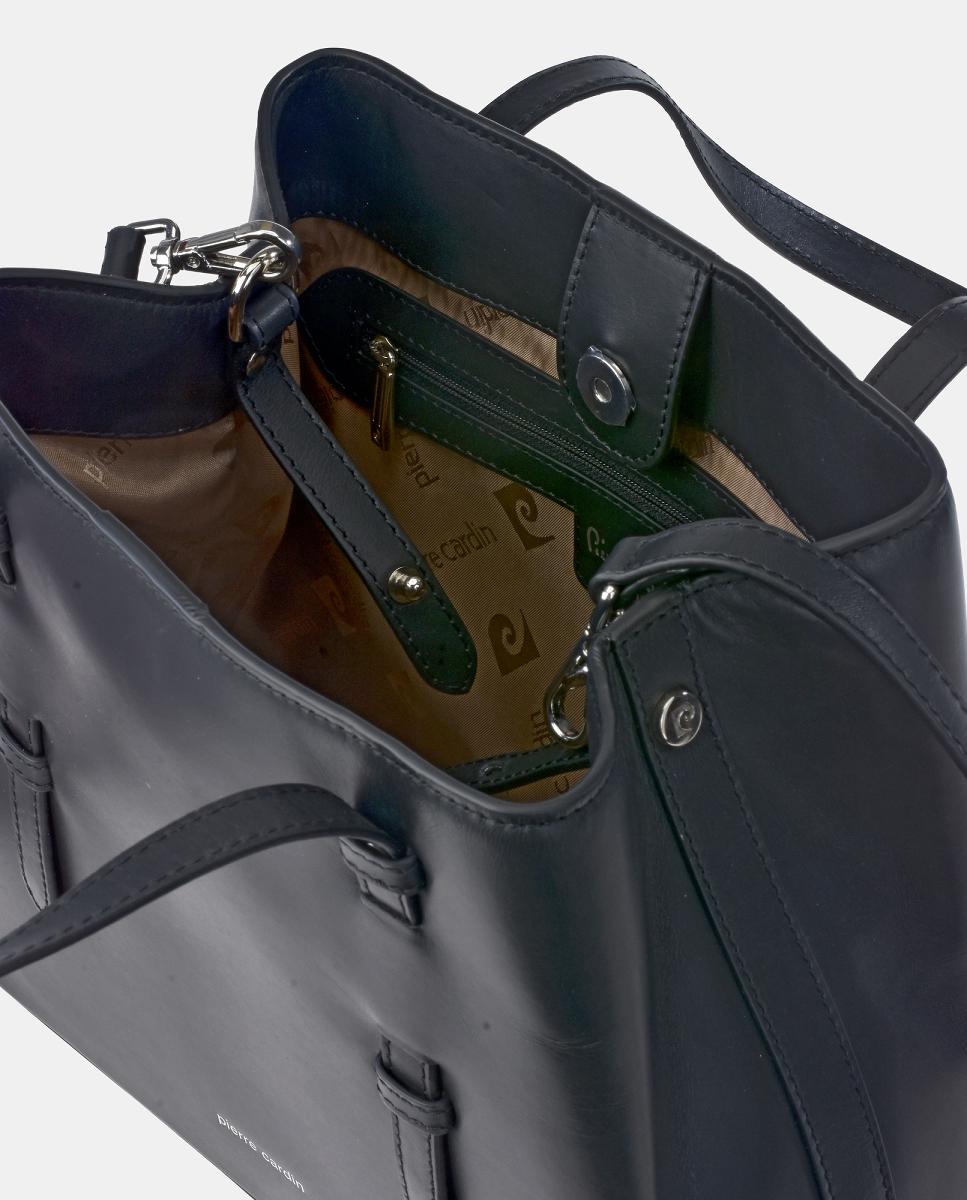 Mala Shopper em Pele Suave Preto-3