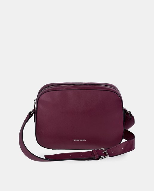 Imagem 0 de Mala Crossbody em Pele com Alça de Tiracolo Larga