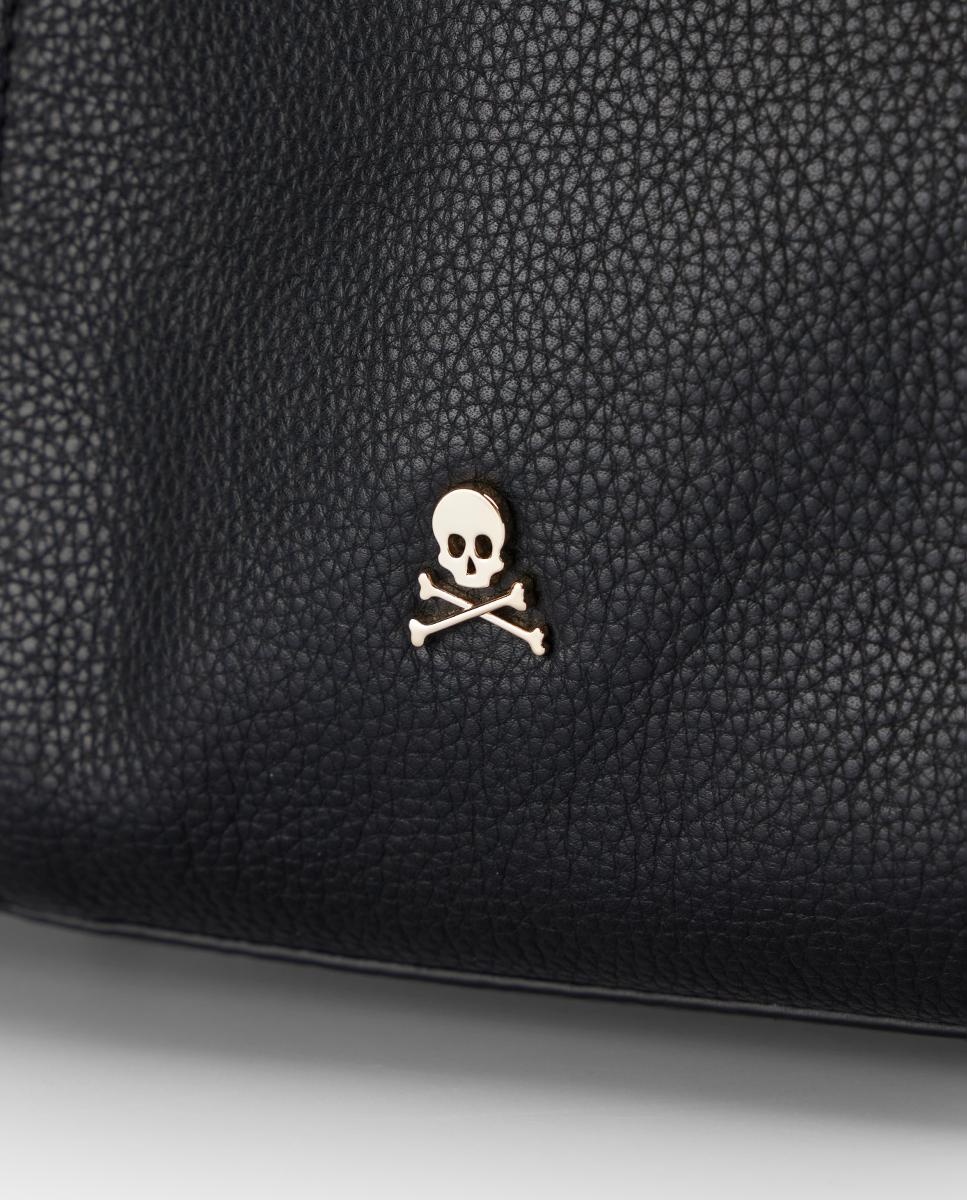 Mala Shopper em Pele com Alça Dupla Preto-7