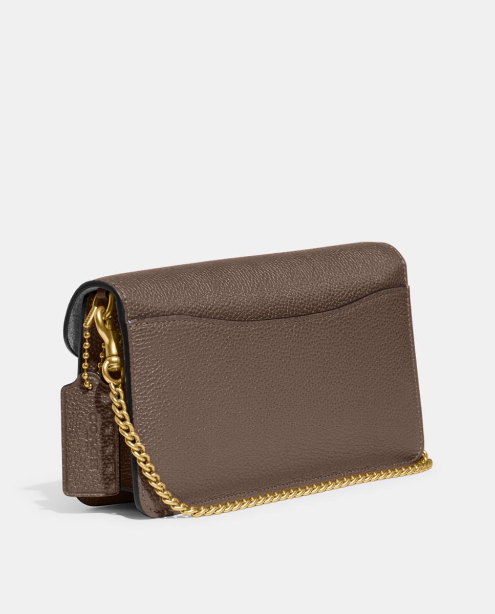 Mala a Tiracolo Tabby Chain Clutch em Pele Taupe-2