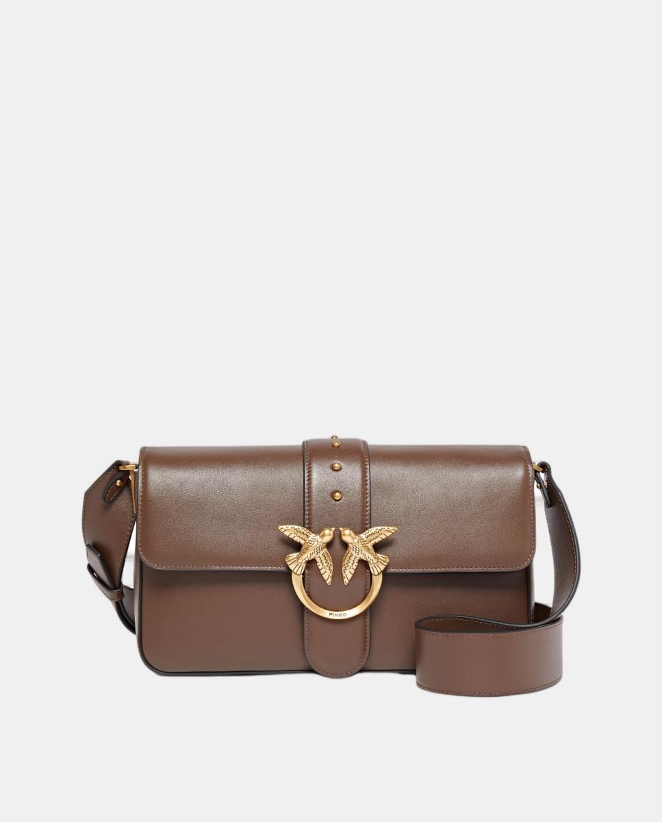 Imagem 0 de Mala de Ombro em Pele Macia com Alças Dupla Amovível