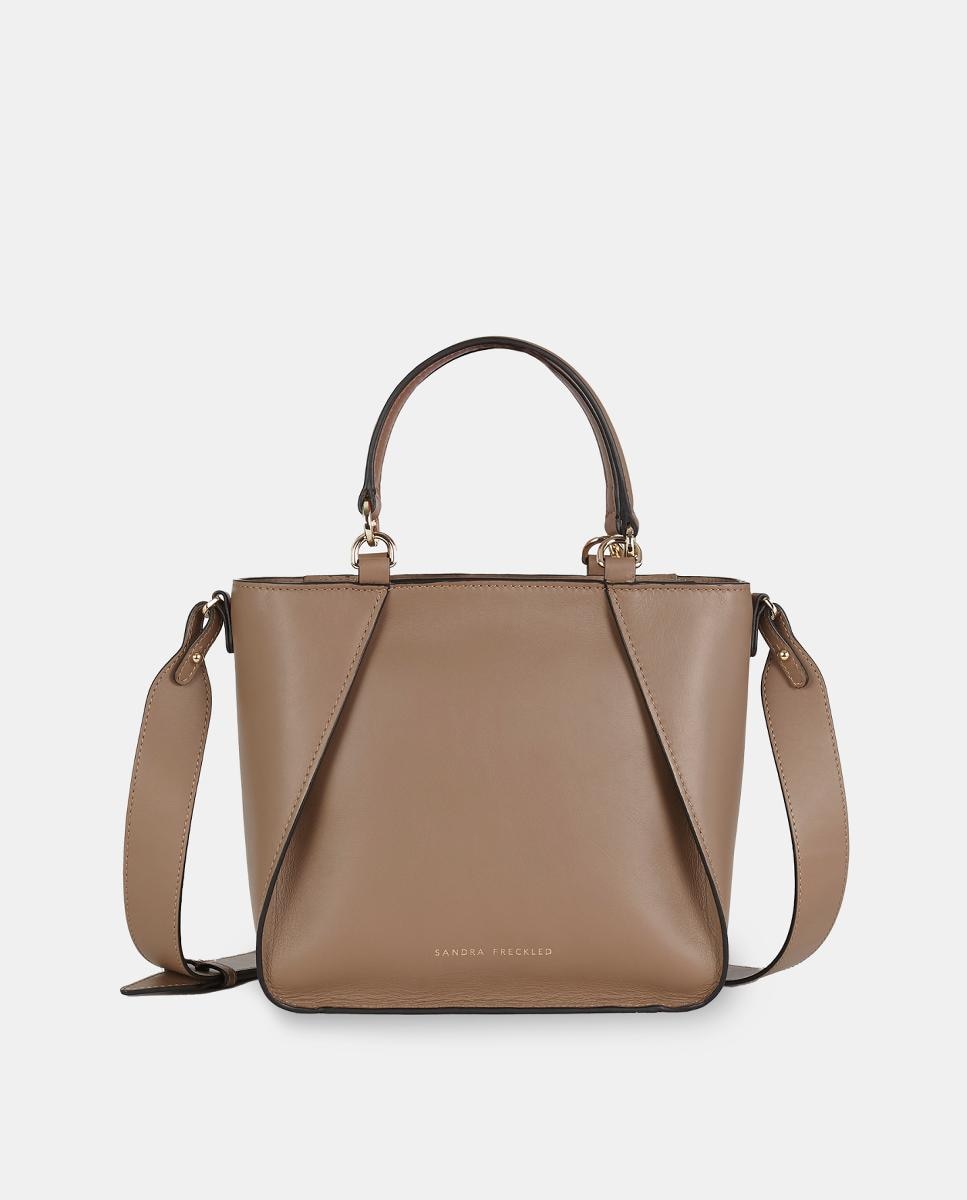 Bolso de mano en piel lisa - Sandra Freckled - Topo Topo-1