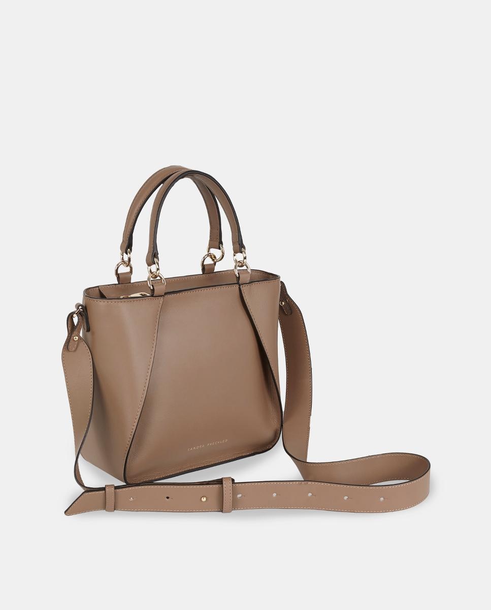 Bolso de mano en piel lisa - Sandra Freckled - Topo Topo-2