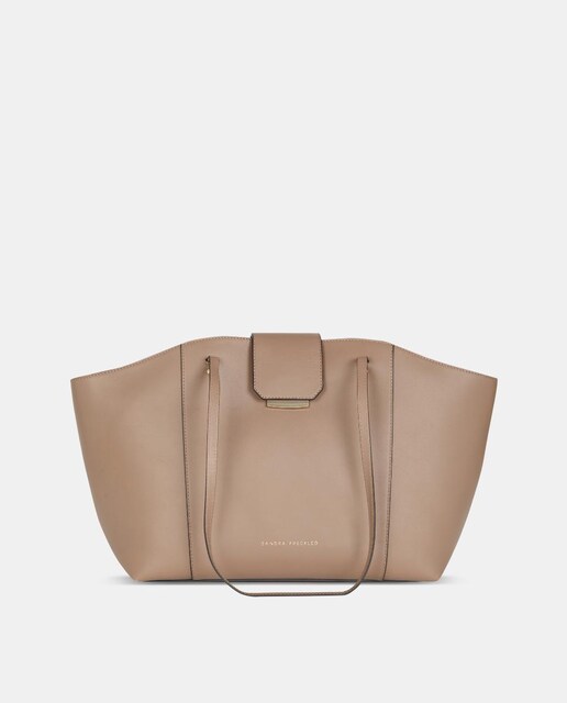 Imagem 0 de Mala Shopper Grande em Pele Lisa com Alças Compridas