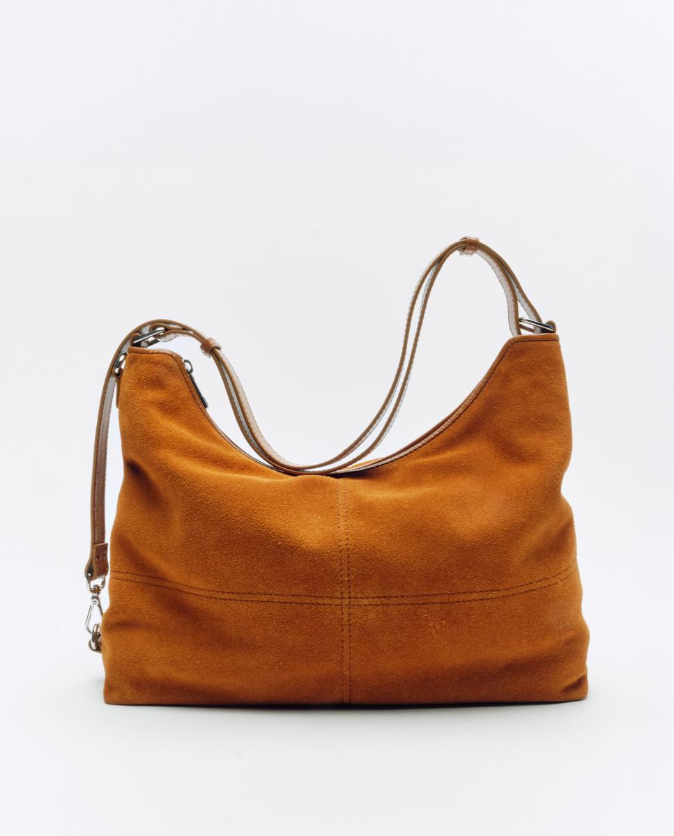 Imagem 0 de Mala de Ombro Média em Camurça Modelo Rio