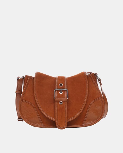 Imagem 0 de Mala de Ombro em Camurça Modelo Maria