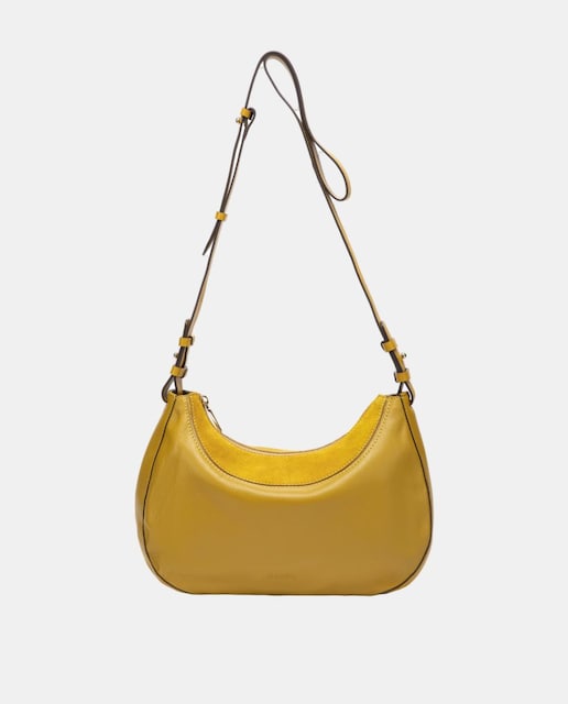 Imagem 0 de Mala a Tiracolo em Pele e Croute Combinadas